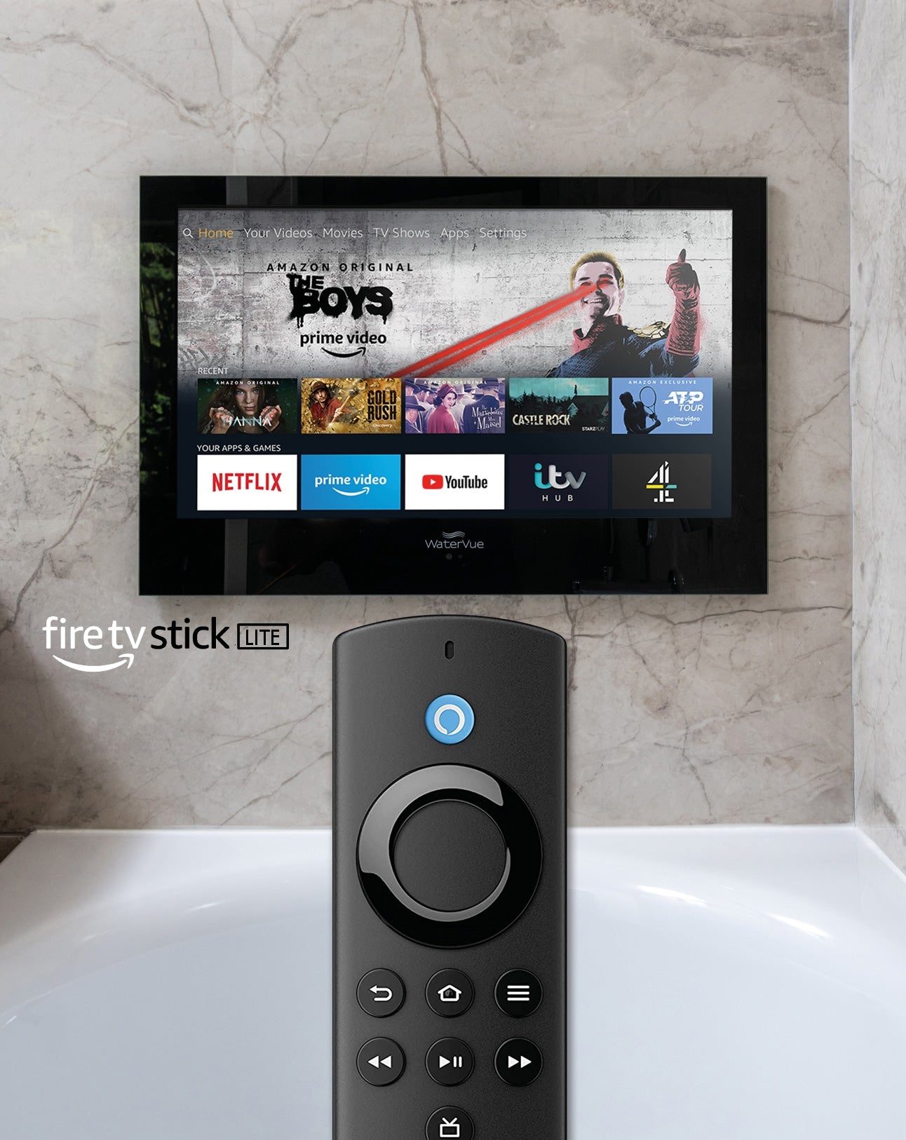 24" BathroomTV with Amazon Fire TV Stick