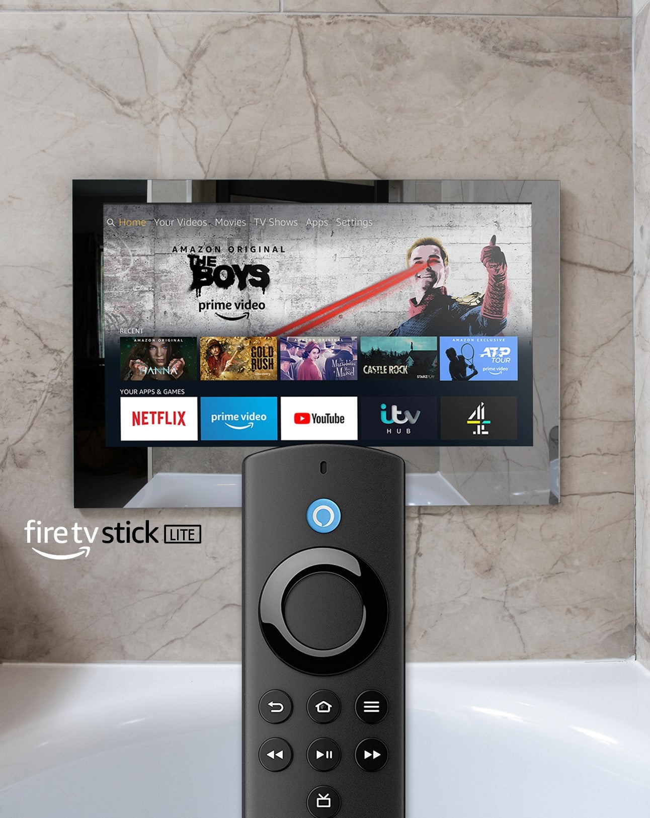 24" BathroomTV with Amazon Fire TV Stick
